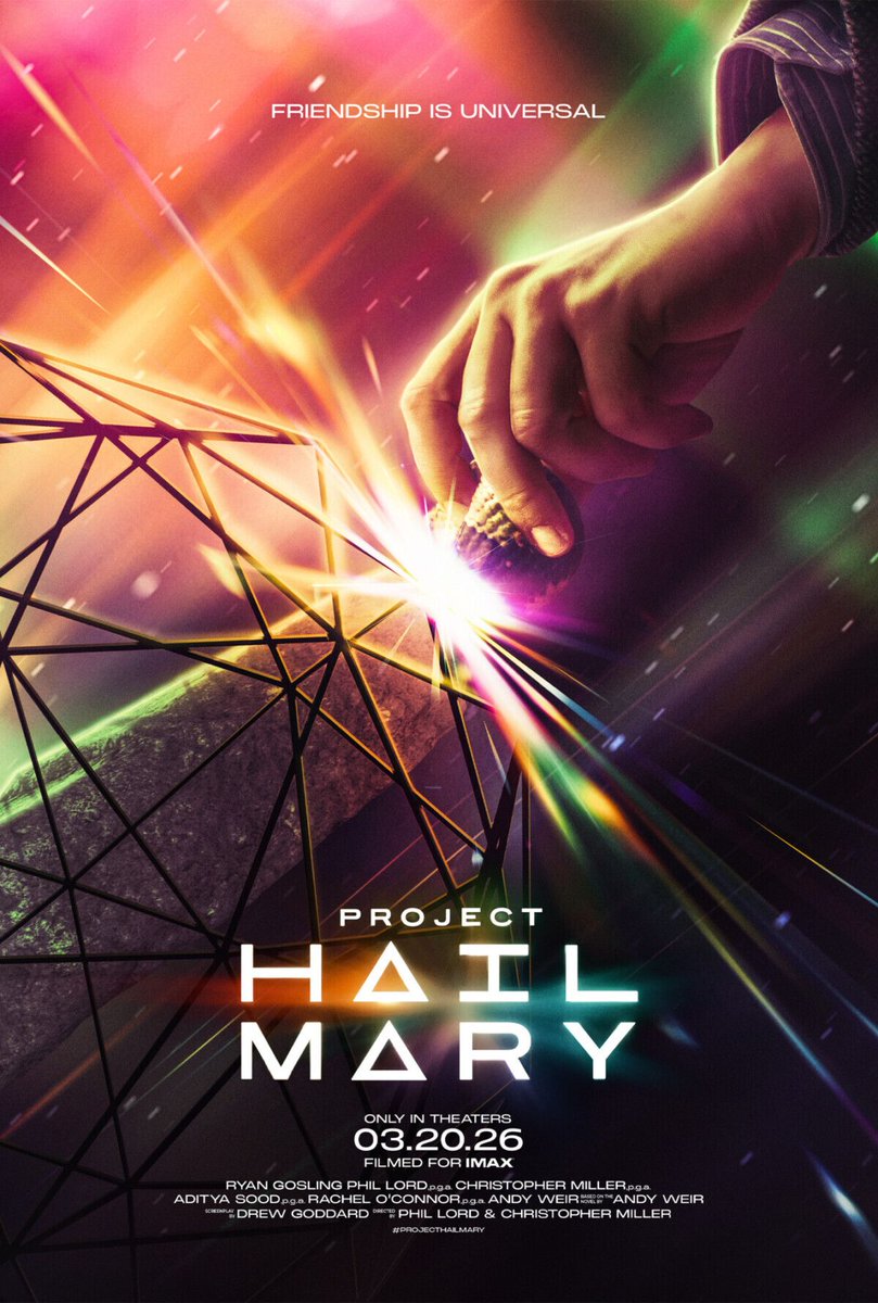 PosterSpy's tweet photo. ⚡ Sunday Spotlight: @projecthailmary ⚡ 

This week we’re spotlighting incredible art for @philiplord and Chris Miller’s “Project Hail Mary”. 

Featuring posters from @MichelleUrra_, @jximedesigns, @nunosarnadas, and @1350px 

#SundaySpotlight #ProjectHailMary https://t.co/6yiSdGSTMy