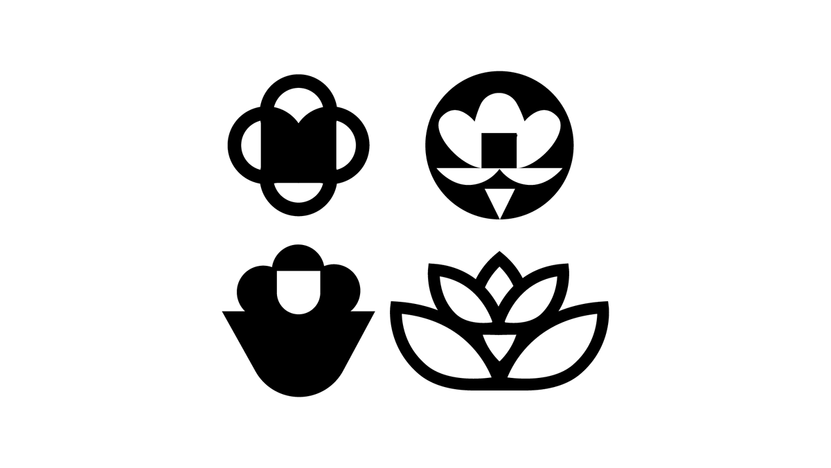 morcoilst's tweet photo. Some flower logo concepts https://t.co/78a9ZGIyTq