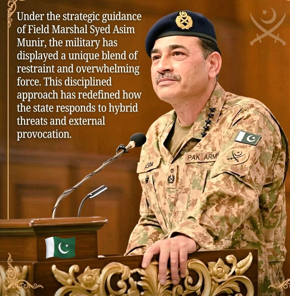 be_awann's tweet photo. Under the strategic guidance of Field Marshal Syed Asim Munir, the military has displayed a unique blend of restraint and overwhelming force🇵🇰🪖
#pakarmy
#Pakistan_Zindabad https://t.co/BGPTfPAz1j