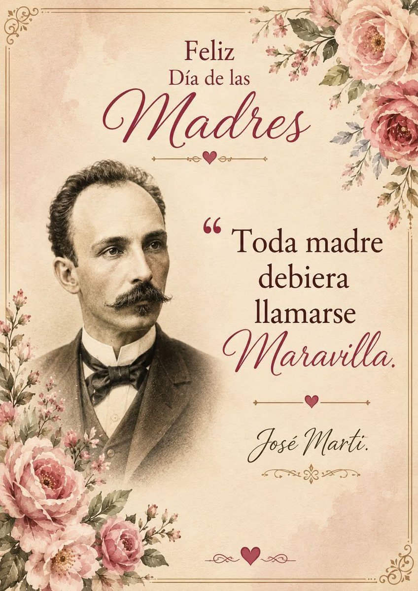 CastilloEb64374's tweet photo. CELEBREMOS EL DÍA DE LAS MADRES 

Desde el Consejo Provincial de las  Artes Escénicas Granma, enviamos nuestras más cariñosas felicitaciones a todas las madres  en su Día. 
#Bayamo
#ArtesEscénicasGranma
#CulturaGranma
#artesescénicasCuba
#ProvinciaGranma https://t.co/C9gAtK6lvZ