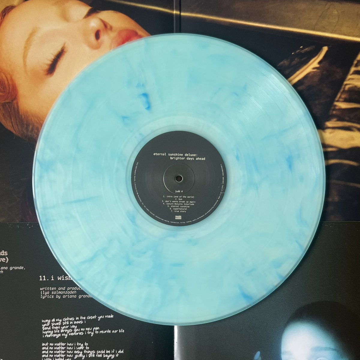 my 'eternal sunshine deluxe: brighter days ahead' vinyl came and