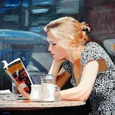 JimBeattie18's tweet photo. "She reads 
books as one
would breathe air,
to fill up and live."  -  (Annie Dillard)
:
Arie Azene. https://t.co/ALuk3tTkOX