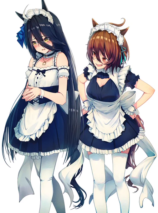 再掲カフェとタキオン #メイドの日