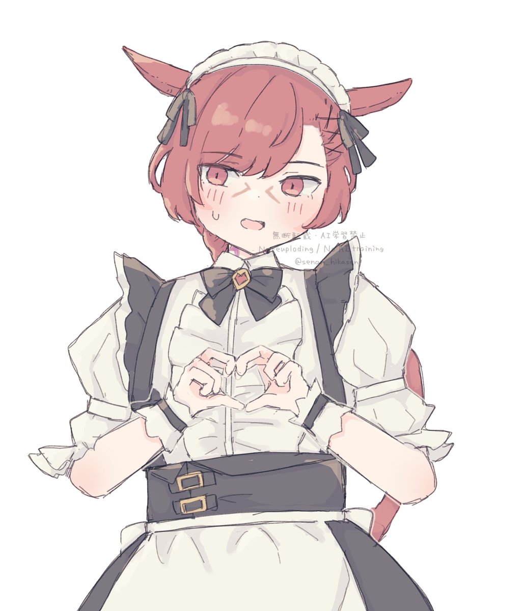 senan_hikasen's tweet photo. メイドの日(遅刻)グ・ラハ・ティアらくがき
※女装 https://t.co/nTeFfJ13sE