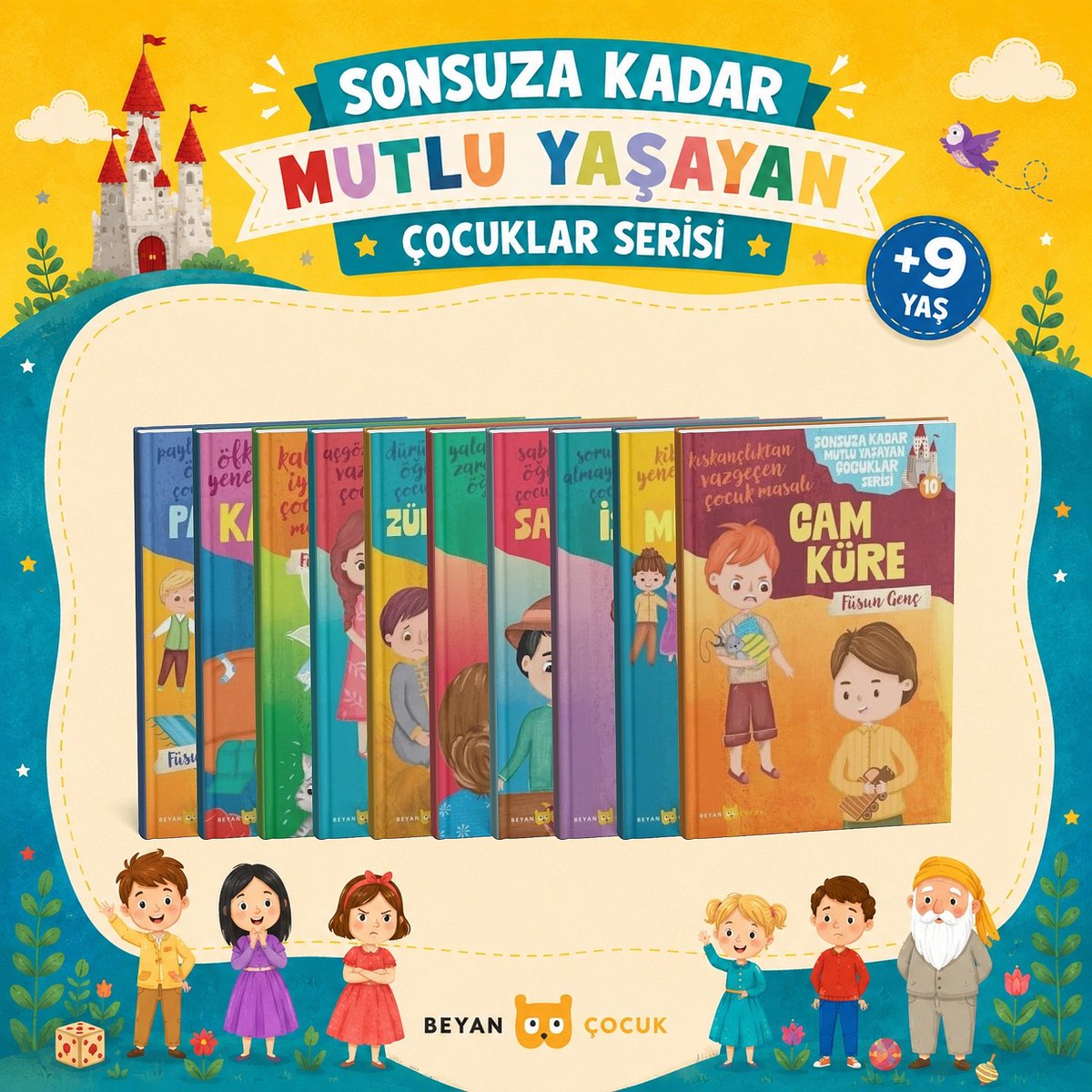 beyancocuk's tweet photo. Masallarla büyüyen çocuklar için sıcacık bir seri! 🌈📚
“Sonsuza Kadar Mutlu Yaşayan Çocuklar Serisi”, Füsun Genç’in kaleminden, Zeynep Alptekin’in çizimleriyle çocuklara paylaşmayı, dürüstlüğü, sabrı ve güzel davranışları sevdirerek anlatıyor. 💛✨ #beyançocuk #füsungenç https://t.co/HqP5yQWZJ5