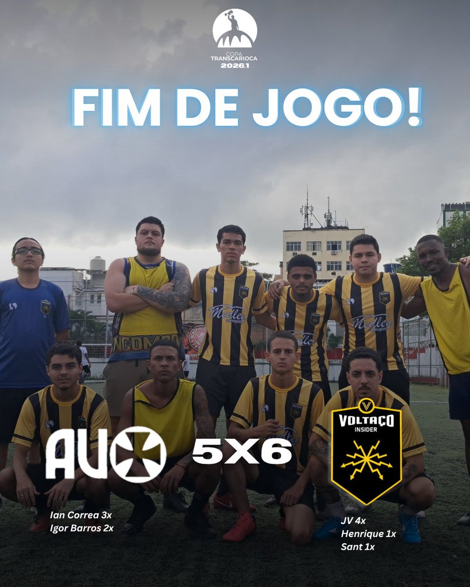 TranscariocaRJ's tweet photo. ⚡ | DIA DE TAÇO!

Em amistoso oficial disputado no campo do Salgueiro, a Voltaço Insider vence a Analisa Vasco por 6x5. https://t.co/W364kNLPWW