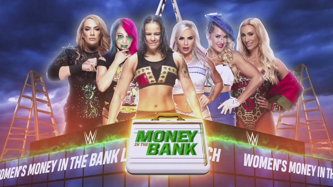 wrestle_hist's tweet photo. 5/10/2020    

Asuka won the Women's Money in the Bank Ladder Match at Money in the Bank from Titan Towers in Stamford, Connecticut.    

#WWE #MITB #Asuka #Carmella #DanaBrooke #LaceyEvans #NiaJax #ShaynaBaszler #MoneyInTheBankLadderMatch https://t.co/IgOLVcQZSd