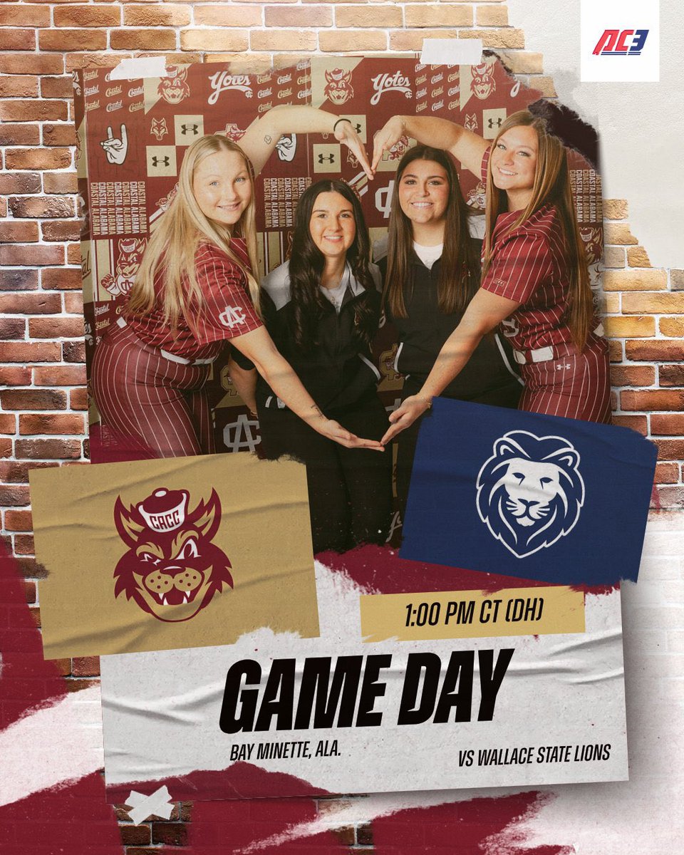 CoastalAL_South's tweet photo. SB 🥎 | Last ones in Bay Minette for the season!

🆚: (13) Wallace State - Hanceville 
📍: Bay Minette, Ala.
⌚️: 1:00 PM CT (DH)
🖥️: Watch LIVE on https://t.co/Lg6NI2nafn

Come out and enjoy some Mother’s Day softball!

#GoYotes | @coastalsouthsb https://t.co/vfa1opddcS