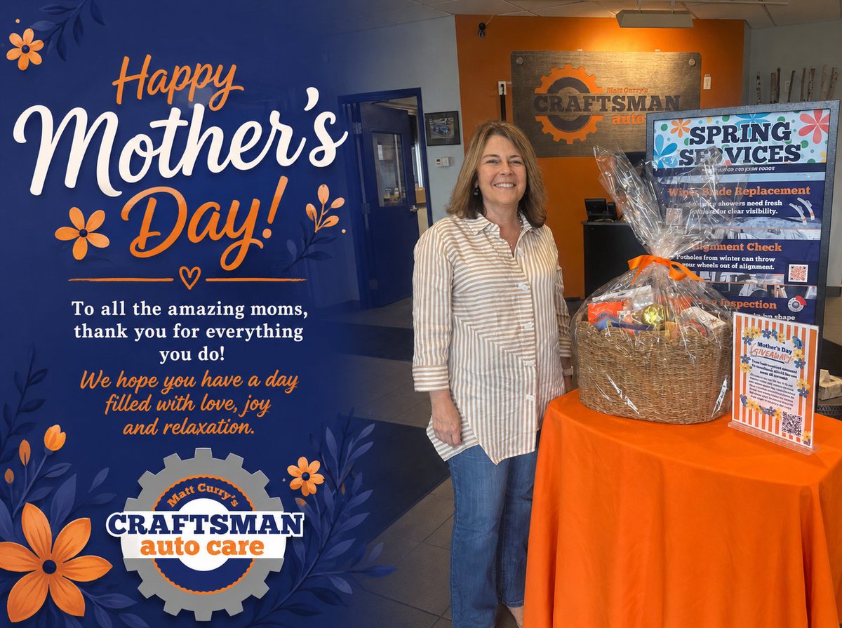 CraftsmanAC's tweet photo. Happy Mother’s Day to all the amazing moms out there! We hope your day is filled with love, relaxation, and a smooth road ahead. 🧡 Huge congratulations to Laura, the winner of our awesome Mother’s Day Giveaway basket! Thank you to everyone who entered and celebrated with us! 🤩 https://t.co/um1mShYhiA