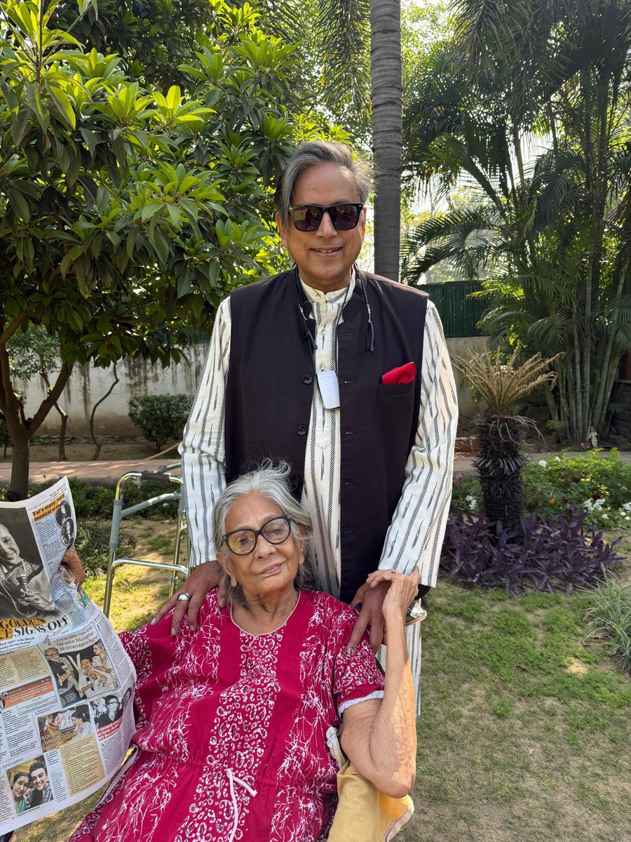 ShashiTharoor's tweet photo. To be raised by a woman of intelligence, fierce independence and strength is among life’s greatest privileges. My mother taught her children how to think independently, speak thoughtfully and meet the world with both curiosity and compassion.

No tribute can quite equal what one owes a mother, but today offers a welcome excuse to say: thank you, mummy. Happy Mother’s Day.