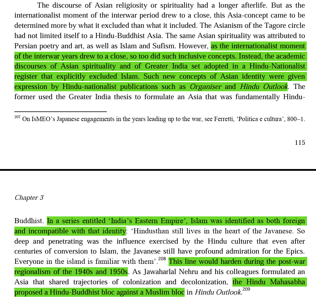 PhilipPanass's tweet photo. The Hindu Right, arguing around 1950, on how Israel and India are civilizational twins, destined to fight the common enemy of Islam, etc.— https://t.co/2LZrPppVTP
