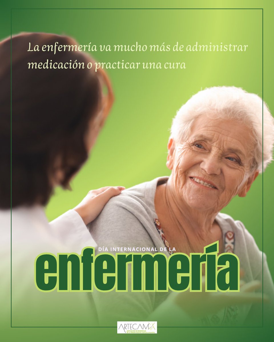 ARTECAMCLM's tweet photo. 🩺 En una residencia, la enfermería empieza mucho antes de una cura o una medicación. Es notar que algo cambia antes de que nadie lo diga.
Hoy, en el #DiaDeLaEnfermeria, nuestro reconocimiento a quienes cuidan desde la observación y la cercanía.

#Artecam @enfermeriaciuda https://t.co/d5sO7mvf6A