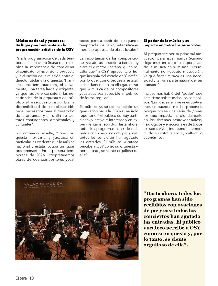 maestroscarano's tweet photo. Entrevista para la revista cultural Yucateca 𝐄𝐒𝐂𝐄𝐍𝐀 Cultura Yucatan A C https://t.co/8iKBmDbZfF por David Montañez Rufino #alfonsoscaranoconductor #mexico #OSY #merida #yucatan @maestroscarano https://t.co/5OIptMjfC2