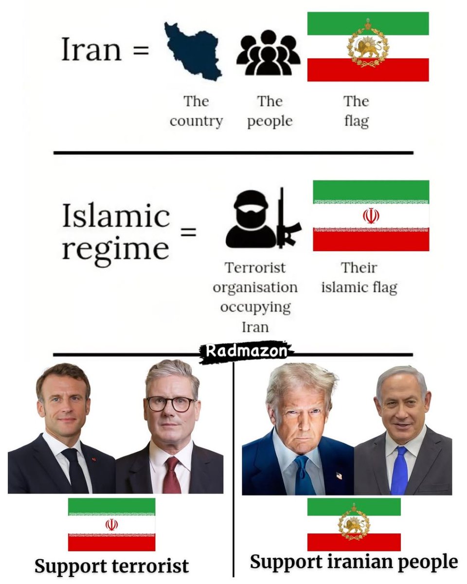 shonaz2024's tweet photo. The Islamic Republic is NOT Iran; it is an occupying terrorist cult that has held the Iranian nation hostage since 1979 and has hidden itself behind a manipulated Iranian flag 🇮🇷 https://t.co/YNLQ8wvTk3