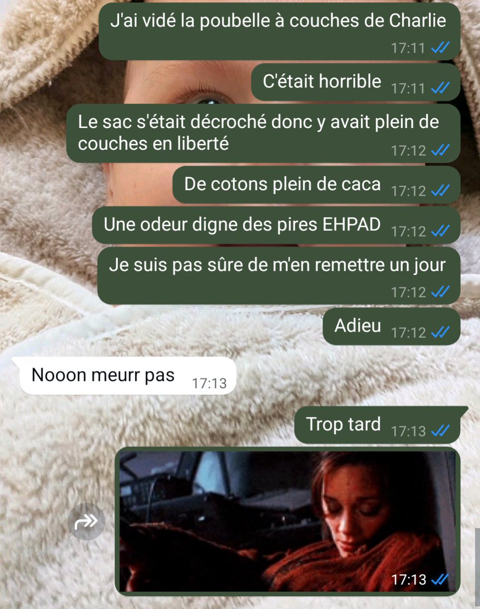 IDEpuisee's tweet photo. on baise on baise et un jour on a ce genre de conversation WhatsApp https://t.co/UnoWPRNM76