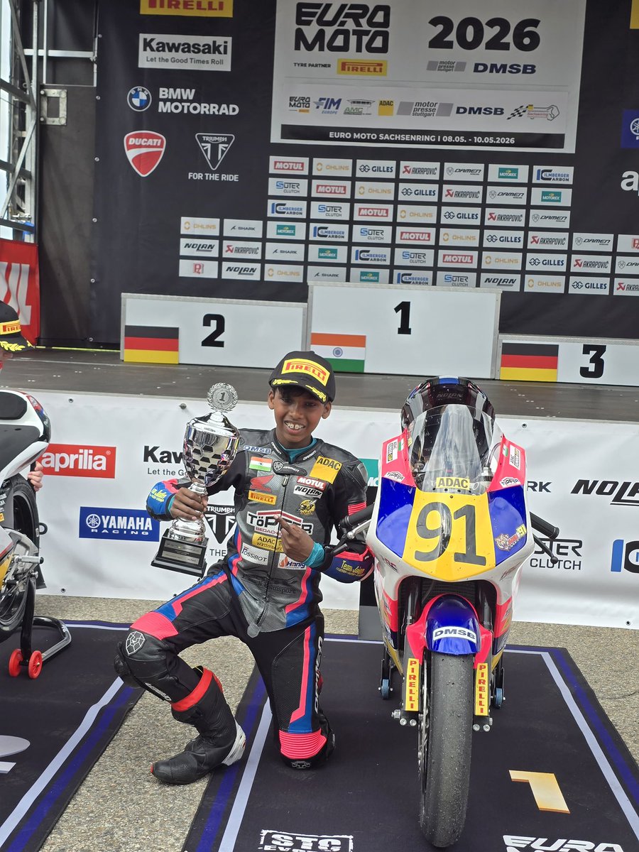Ananyasrinidhi's tweet photo. Jaden Immanuel is the first ever Indian to win in the ADAC Junior Cup and in IDM history this weekend!

Exactly why we need to look beyond sport specific mandates and look at finding TALENT, regardless of sport

Every kind of silver and gold is equally valuable in sport🇮🇳

#India https://t.co/hjRFWXIx3p