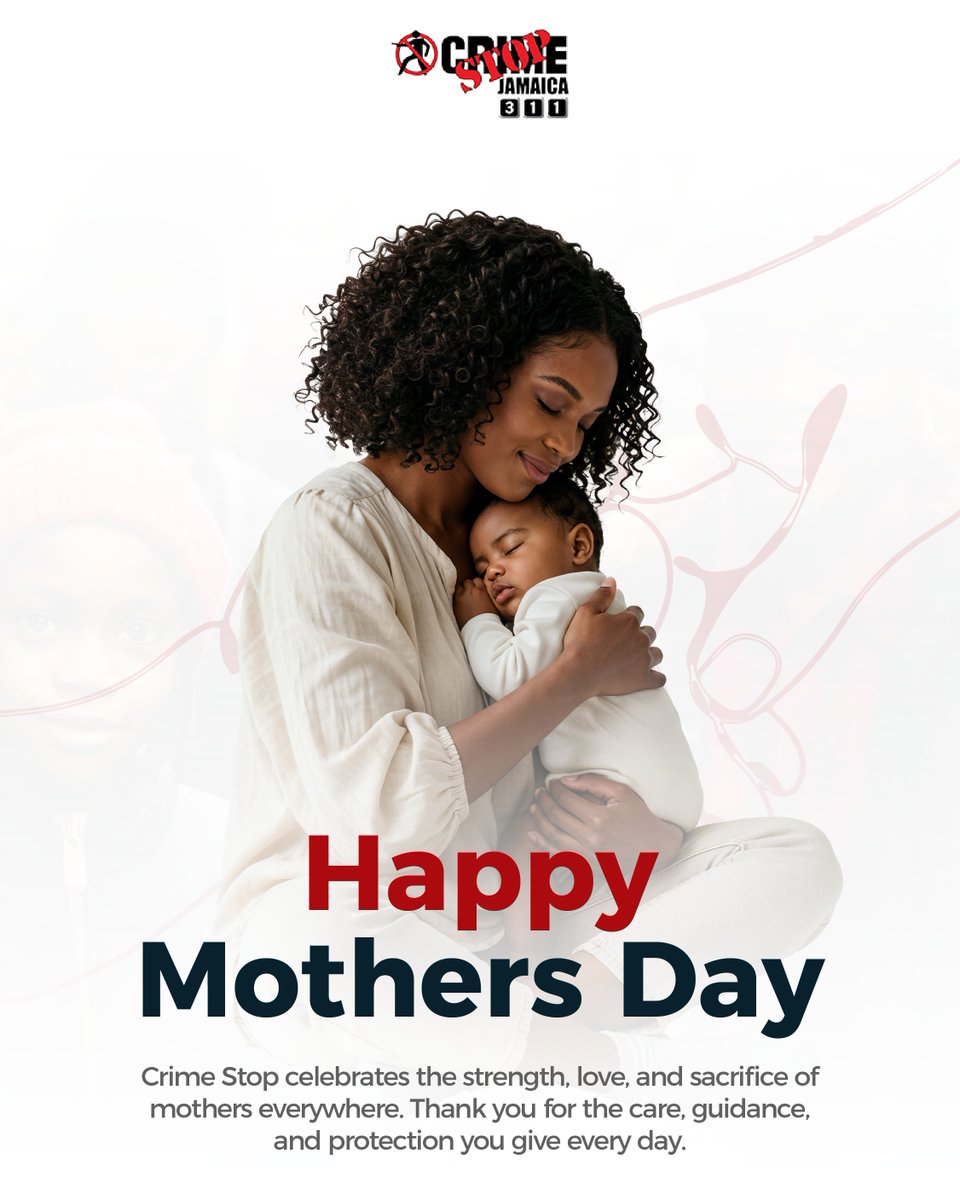 CSJAMAICA's tweet photo. Happy Mother’s Day from Crime Stop 💐 Today we celebrate the incredible mothers whose love, strength, and guidance help shape safer homes and stronger communities. Thank you for all you do! ❤️ #MothersDay #CrimeStop https://t.co/dkTiViD8K3