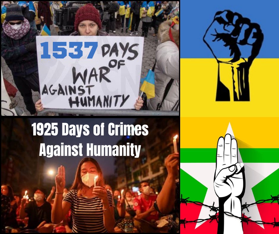 CDM_SayarAung's tweet photo. Ukraine #1537Days of War Against Humanity.
Myanmar #1925Days of Crimes Against Humanity.
#2026May10Coup
#MyanmarMilitaryTerrorists
#WhatsHappeningInMyanmar https://t.co/BAiZjJiCNP
