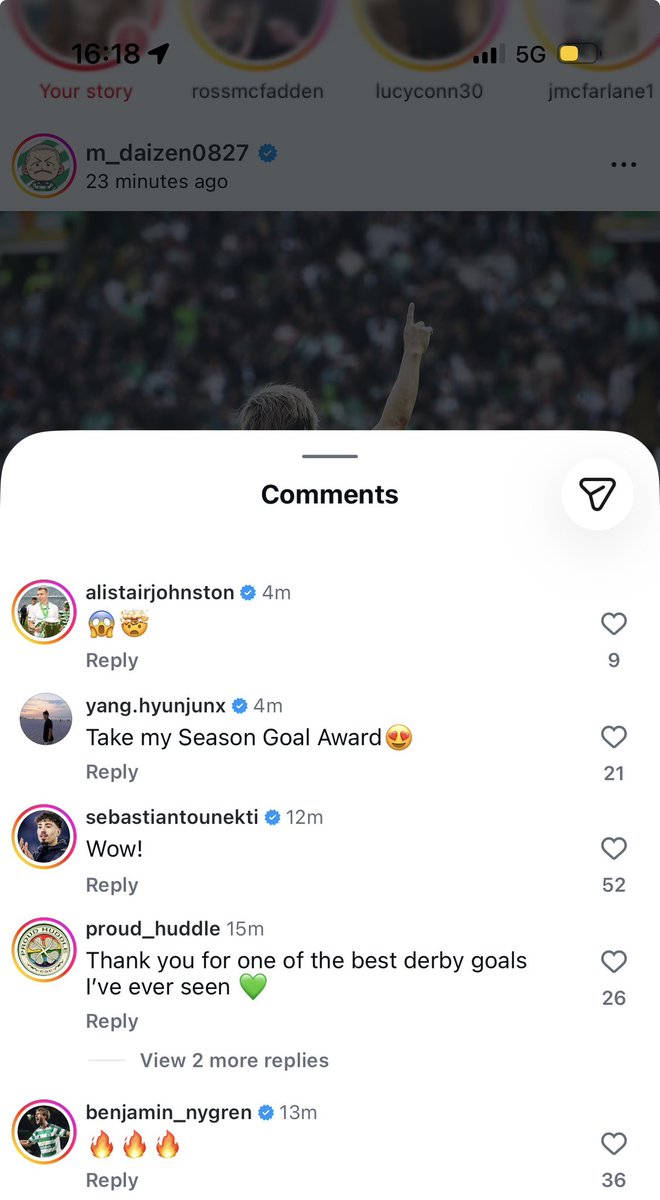 Yang on insta 🥲💚