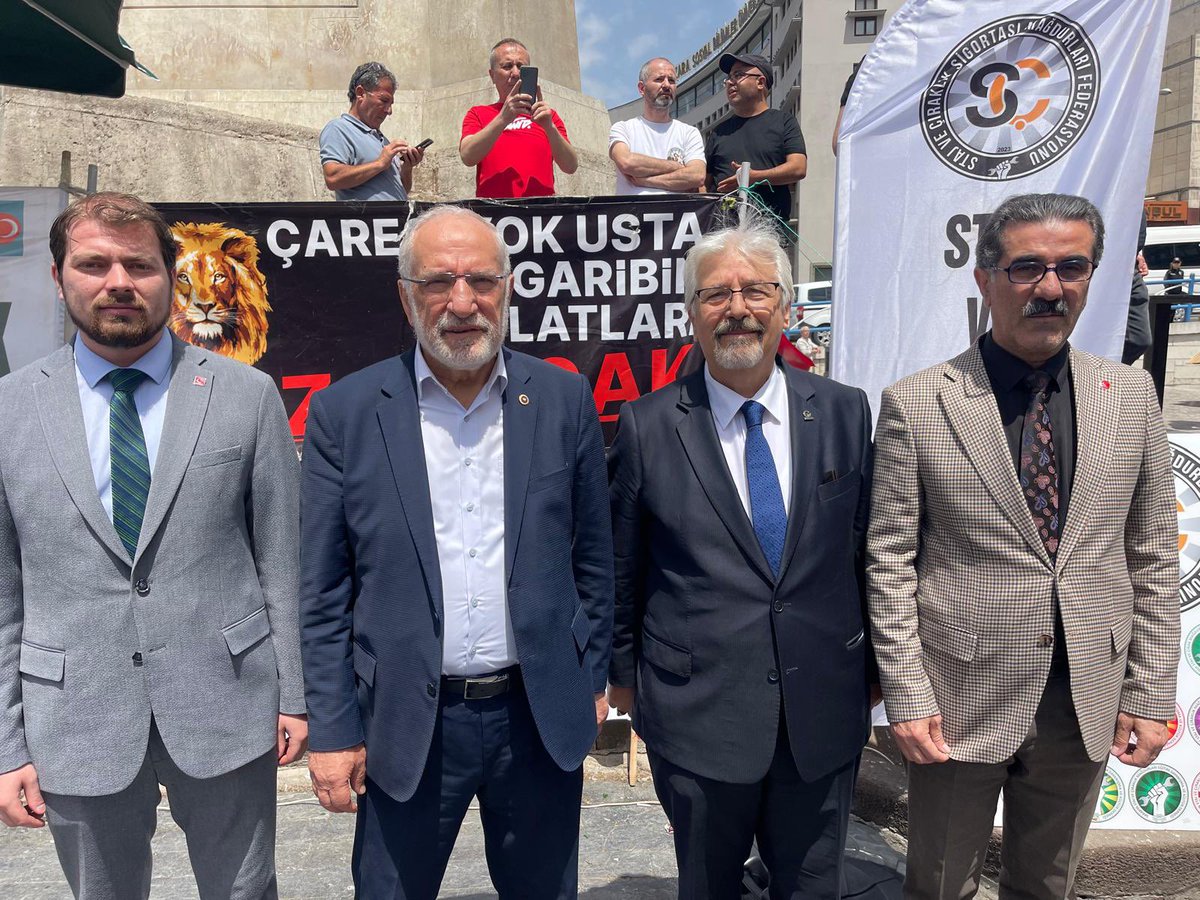 📍Ankara

Staj ve Çıraklık Sigortası Mağdurları Derneği‘nin Ulus Meydanında düzenlediği basın açıklamasına katıldık.

Staj ve çıraklık döneminde çocuk yaşta iş hayatına giren, üretime katkı sunan, işverenin yanında fiilen çalışan insanlarımızın emeği yok sayılamaz!

Bu mesele bir