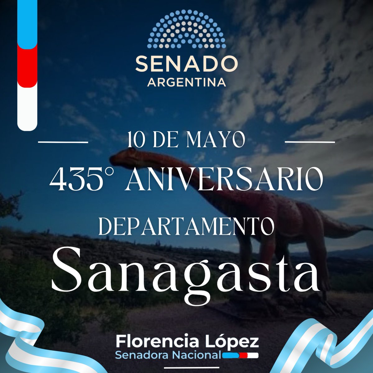 FlopezPrensa's tweet photo. #435. En el aniversario del Dpto Sanagasta, la sdora @Florelop saluda con cariño a todas las flias sanagasteñas
Una tierra d historia, cultura, trabajo y gran potencial turístico q enorgullece a la Pcia.
🤝 Mi compromiso de defender el crecimiento y las oportunidades para el Dpto https://t.co/8PdFBJzIAe