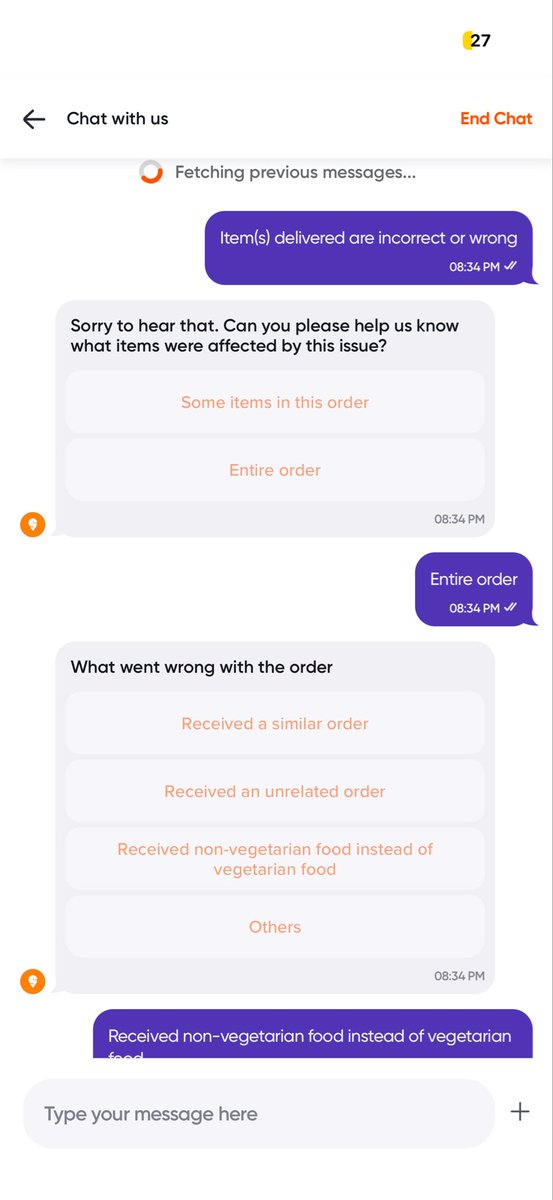 amitpai87's tweet photo. @Swiggy outdoing itself. Sending a Non Veg pizza instead of a Veg pizza and not responding on chat! @SwiggyCares apparently!! https://t.co/9xYyVfU8Wx