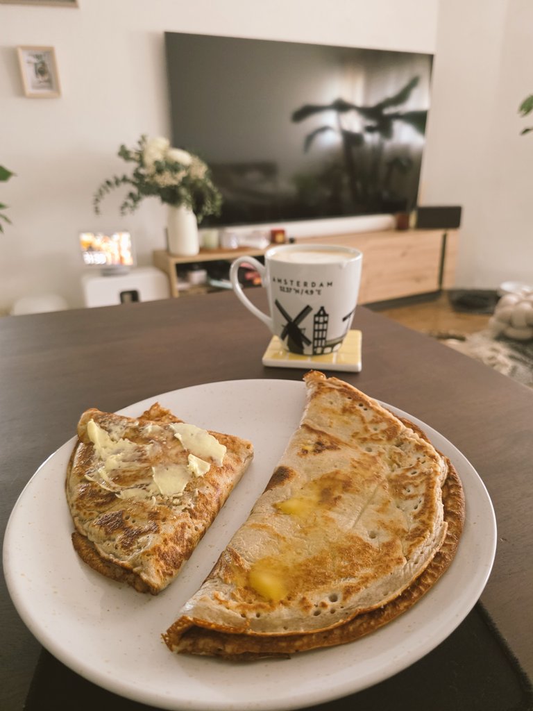 Hice panquecas y quedaron deli deli 🥰
