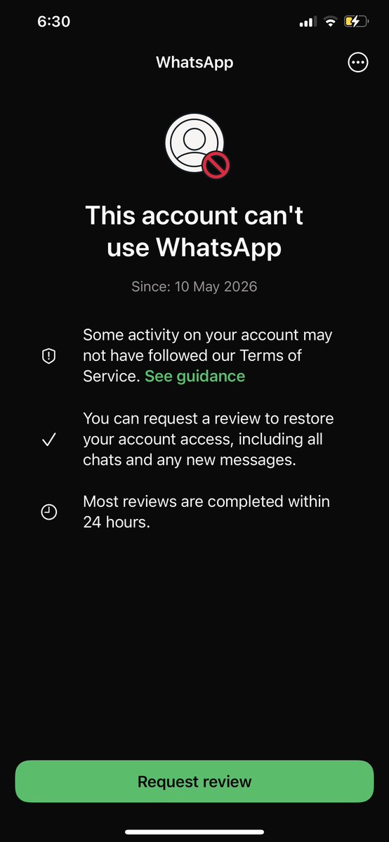 Now what have I done😔🥹 My WhatsApp is banned have appealed let’s wait for it to be restored 😔🥹🥹🥹🥹