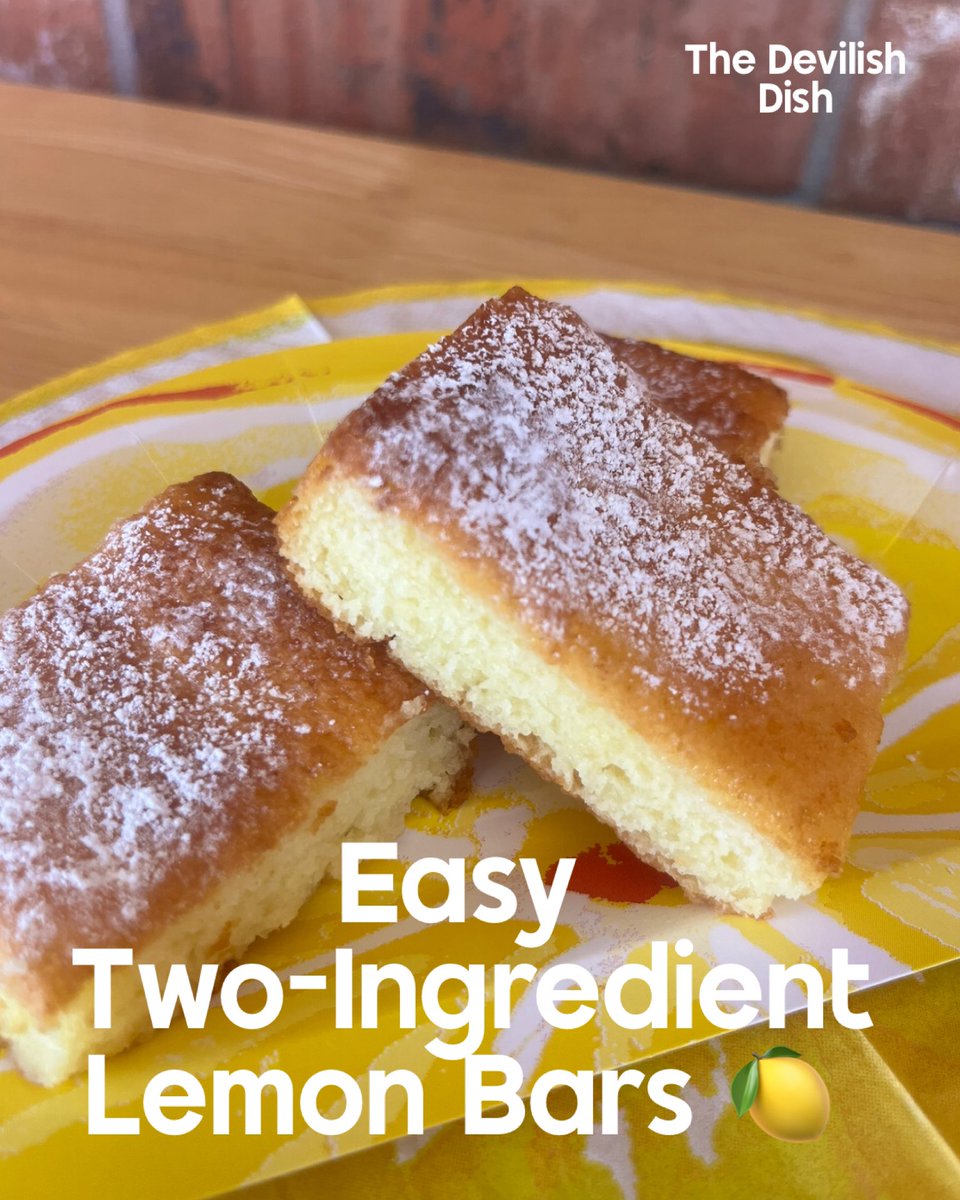 HAPPY MOTHER’S DAY 💐 - Here’s a throwback to last year’s festivities featuring these EASY TWO-INGREDIENT LEMON BARS - so simple to make but full of sweet lemon flavor! 🍋

thedevilishdish.blogspot.com/2025/06/two-in…

#lemonbars #easydessertrecipes #mothersdayrecipes #2ingredientrecipes