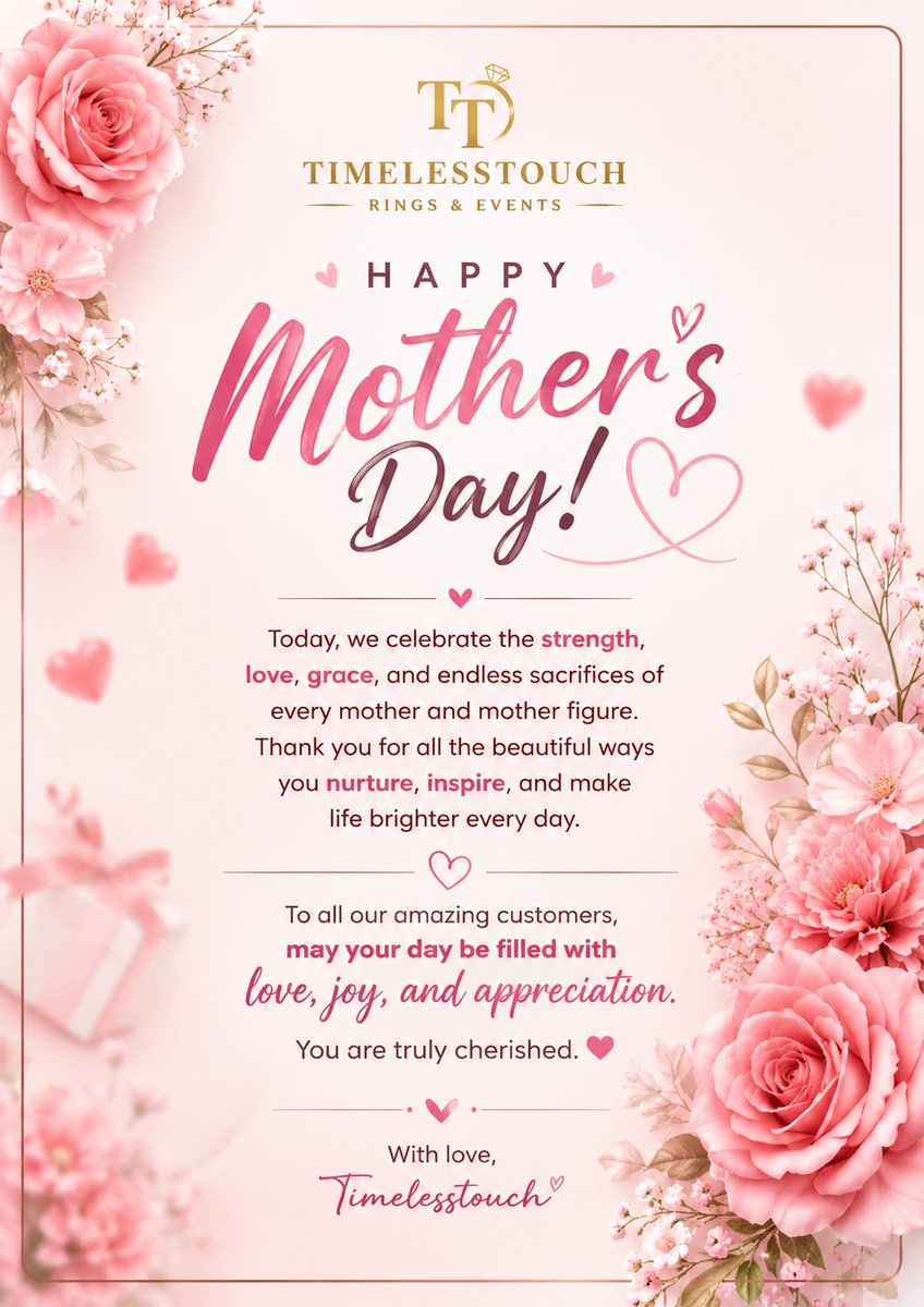 TimelessRings's tweet photo. Happy Mother's Day ♥️ https://t.co/TDtE46uKZk