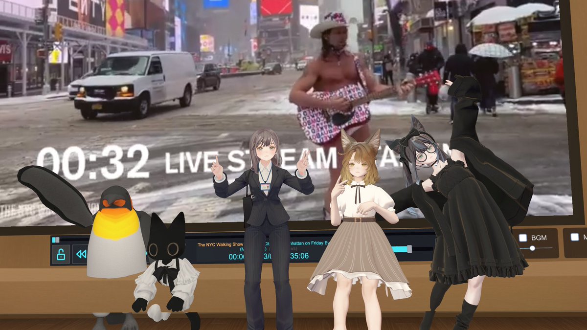 seta_miki's tweet photo. 今日のニューヨーク街歩き動画を見るだけの部屋 #VRChat #ひまり旅館 #NakedCowboy https://t.co/i41PzkBfs4