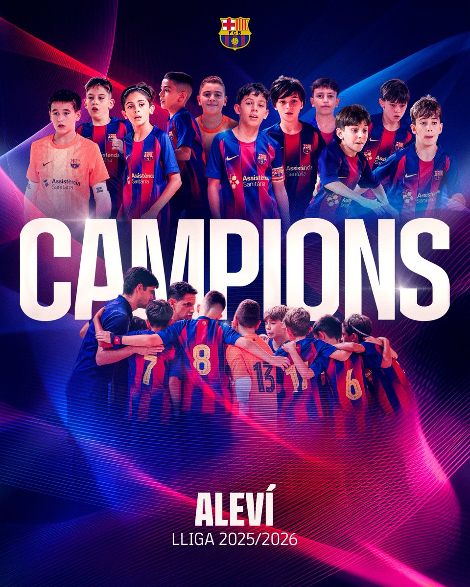 FCBfutbolsala's tweet photo. 😍 𝐂𝐀𝐌𝐏𝐈𝐎𝐎𝐎𝐍𝐒 𝐃𝐄 𝐋𝐋𝐈𝐆𝐀!! 

✅ 𝐀𝐥𝐞𝐯𝐢́ 🆚 Badalona Futsal (10-2)

👏🏼 Enhorabona, nois! Quina gran temporada esteu fent

💙❤️ https://t.co/WChUpIn8QY