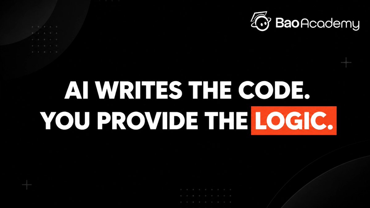 arrey__johnson's tweet photo. AI writes the code. You provide the logic.

Without logic, you're just guessing. We don't just teach tools; we build architects of the digital future in Douala.

Master the foundation. Build anything. 🚀

#BaoAcademy #Douala #SoftwareEngineering #Cybersecurity https://t.co/MF9qWnUKE6