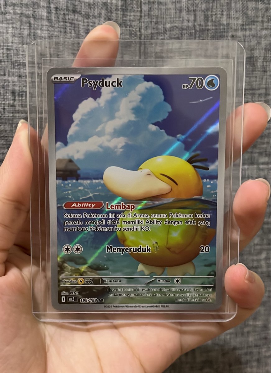 yiyable's tweet photo. WTS kartu pokemon psyduck AR Indo Original

📍Bandung
#zonauangㅤ #wts #kartupokemon https://t.co/dK0qOvLSQz