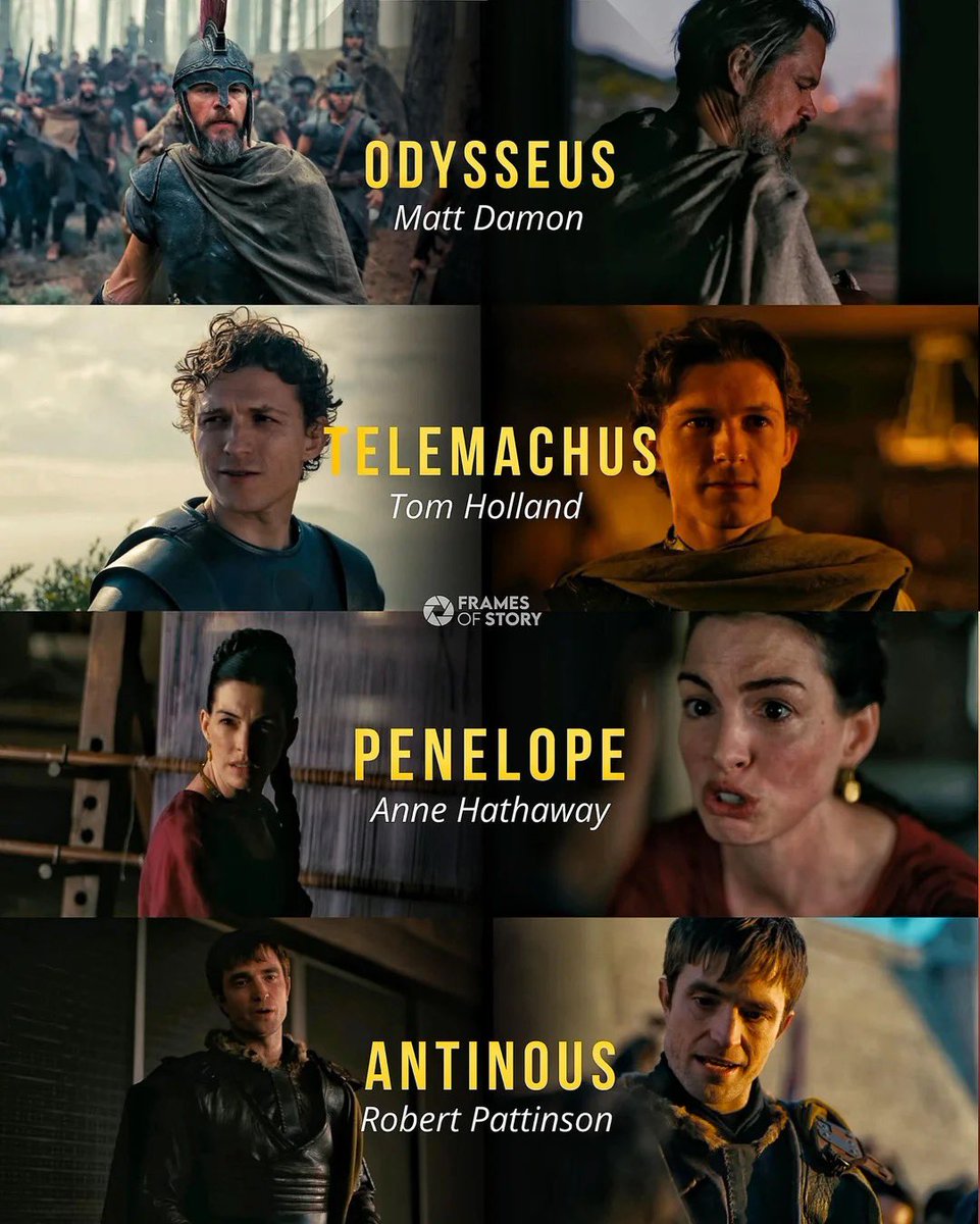 ChrisNolanNews's tweet photo. Cast of Christopher Nolan's THE ODYSSEY https://t.co/PWwUjrJC2w