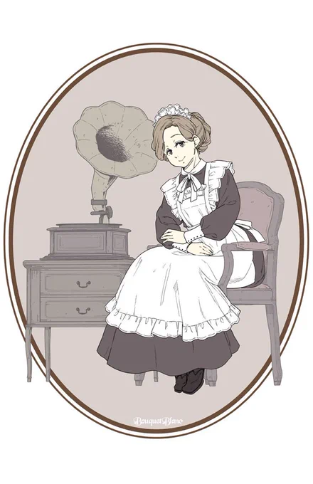 メイド博にもってく用に描いたものです #メイドの日