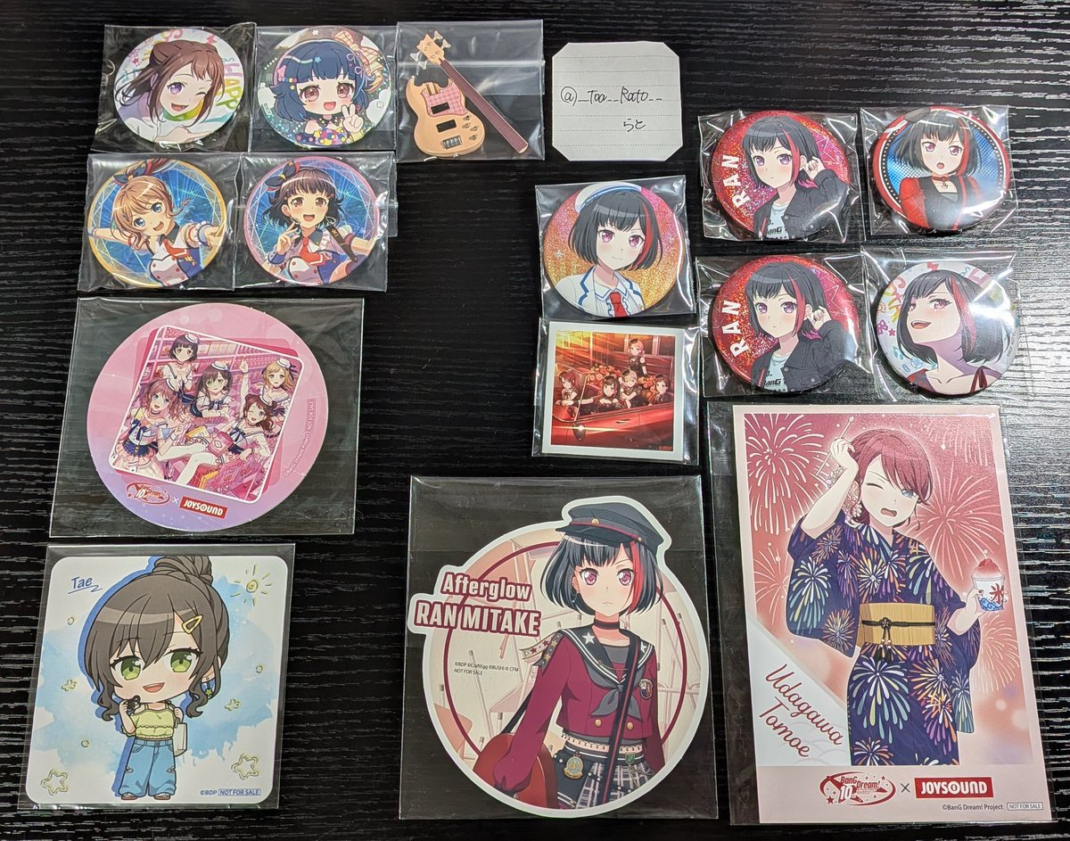 __Toa__Rato__'s tweet photo. 交換/譲渡
バンドリ ガルパ 缶バッジ コースター ステッカー クリアカード

譲→画像1~4

求→同異種弦巻こころ>定価/希望額+送料

郵送交換のみ📮
定価の無いものは希望額とご一緒にお声かけお願い致します✨
纏めての方優先します、お気軽にお声かけお願い致します🍀
1部お返事にお時間頂きます🙇🏻‍♀️ https://t.co/uL76w8oNT3
