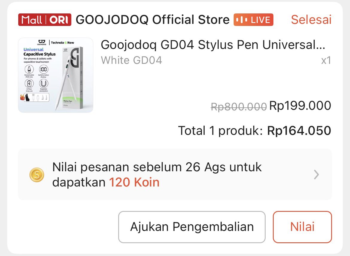 dolozeus's tweet photo. wts stylus pen universal goojodoq 150k bisa nego dom surabaya https://t.co/JpdahlA5ka