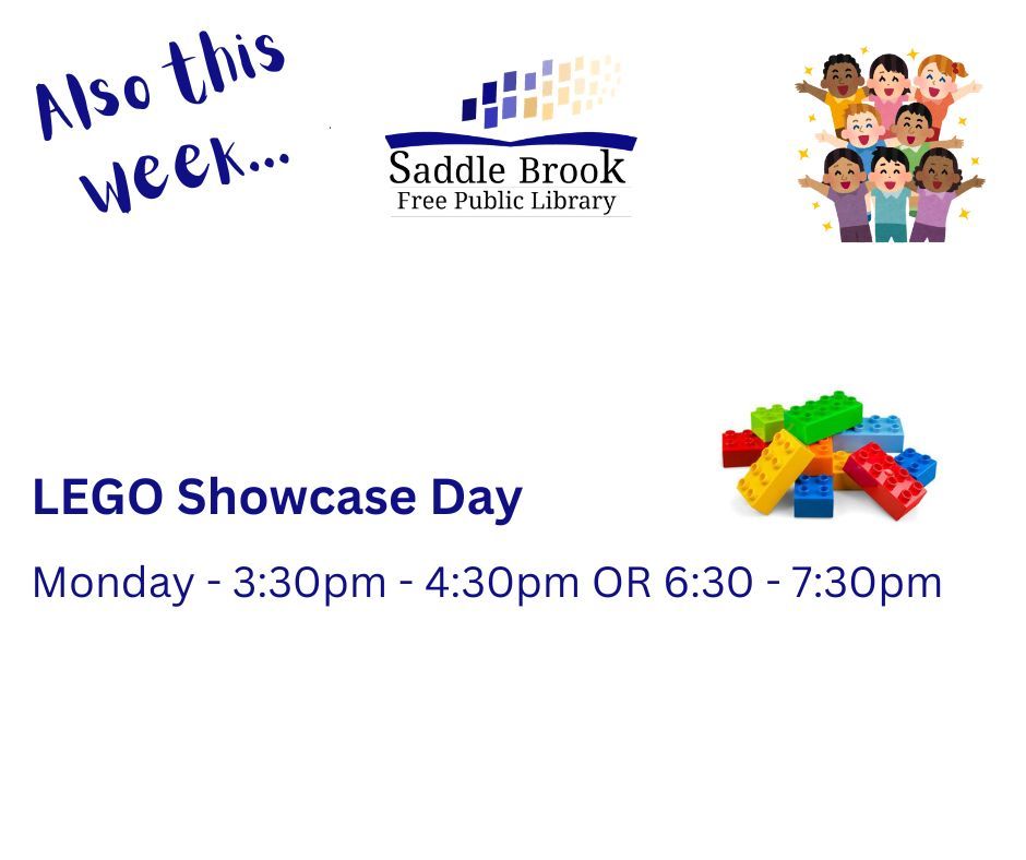 SaddleBrookLib's tweet photo. Stop by and create some LEGOs this week. https://t.co/Rco3Ozmgal