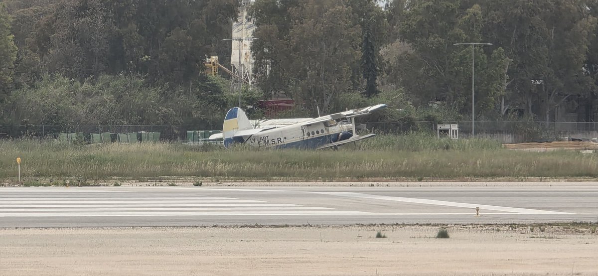 FlyingMyles's tweet photo. This week I will start some Corfu Spam after my short spotting trip. Sadly nothing exotic goes in or out, but at the airfield you are treated to this lovely abandoned AN2 at the side of the runway, which has been there since 2013! LY-ABT now missing its leading edge! https://t.co/ErxeqPimXB