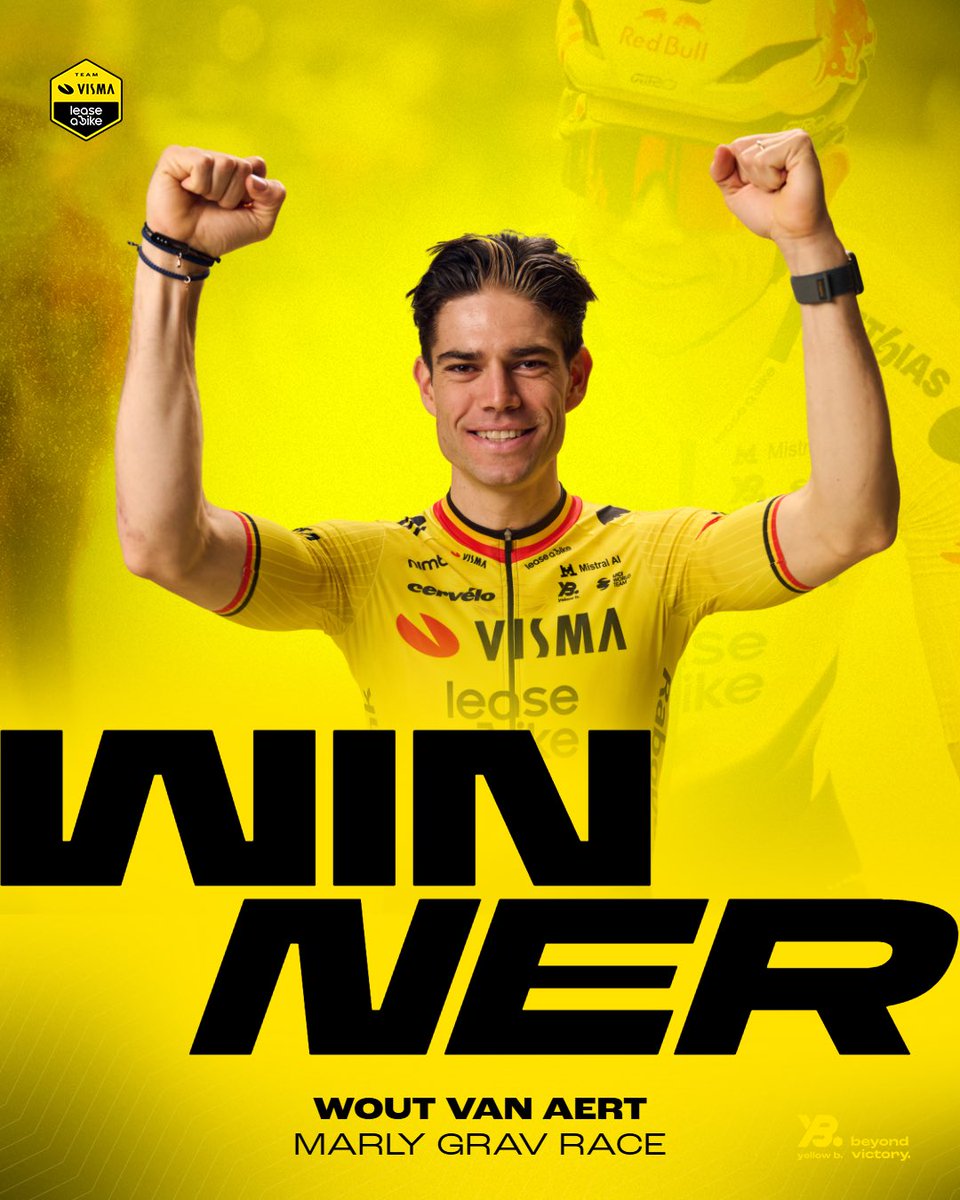 vismaleaseabike's tweet photo. 🇳🇱 #MarlyGrav 

𝗦𝗨𝗣𝗥𝗘𝗠𝗘! 🚀 

In his first race after his Paris Roubaix triumph, Wout solos to victory in the prestigious Marly Grav Race! 🏆 https://t.co/gzmY0V60GZ