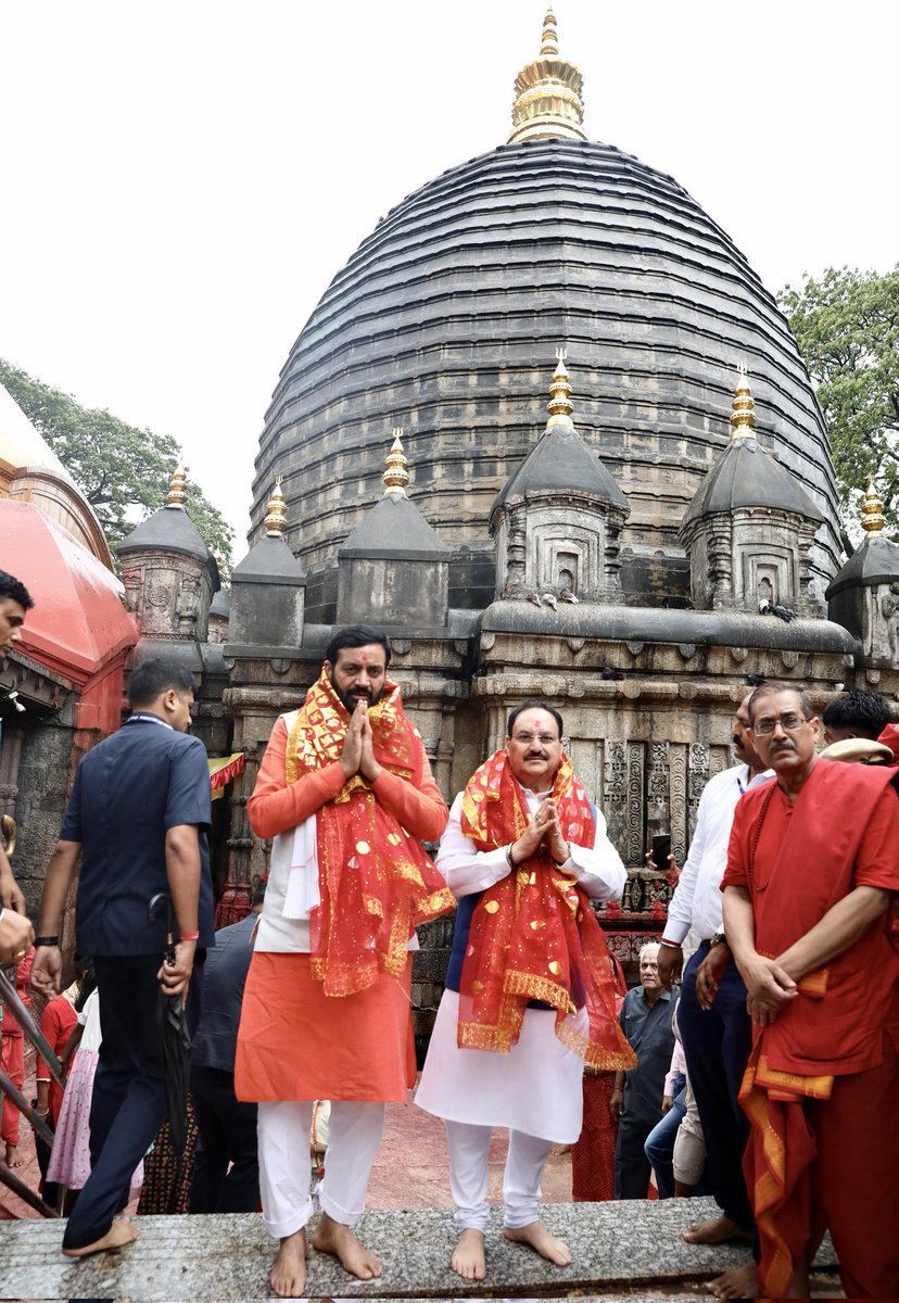 JPNadda's tweet photo. आज गुवाहटी, असम में शक्तिपीठ माता कामाख्या देवी के दर्शन का सौभाग्य मिला।

माँ कामख्या से देश की निरंतर प्रगति और समस्त देशवासियों के सुख, शांति और समृद्धि की कामना की।

जय माँ कामाख्या! https://t.co/fMbAMec5CS