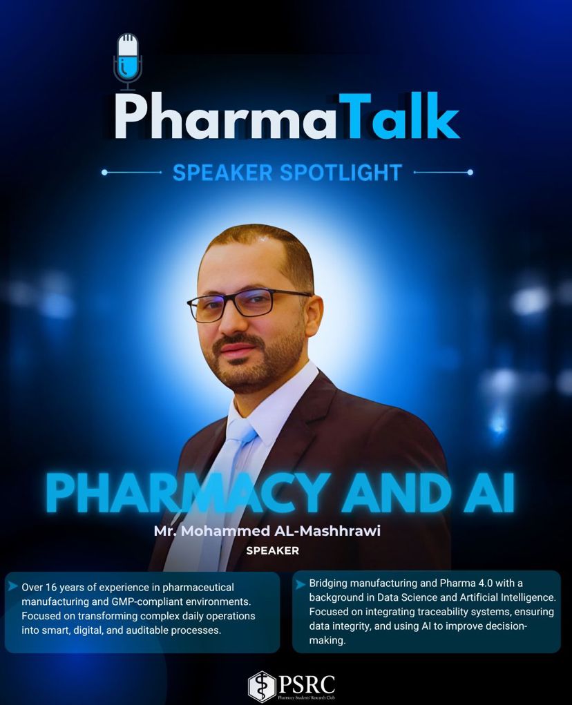 aoujordan1's tweet photo. مشاركة متميزة لطلبة الجامعة العربية المفتوحة في PharmaTalk 2026

شارك الطالب محمد المشهراوي، طالب بكالوريوس علم البيانات والذكاء الاصطناعي في الجامعة العربية المفتوحة – الأردن، كمتحدث في فعالية PharmaTalk 2026  المتخصصة بالذكاء الاصطناعي والابتكار الصيدلاني، والتي نظمها PSRC  في كلية الصيدلة بالجامعة الأردنية مؤخرا في مركز Acdima Bio-Center.

وقدّم محمد المشهراوي جلسة بعنوان:الذكاء الاصطناعي في الصيدلة: من الدواء إلى القرار، تناول خلالها دور الذكاء الاصطناعي وتحليل البيانات في تطوير القطاع الصيدلاني والرعاية الصحية.

وتفخر الجامعة العربية المفتوحة – الأردن بتميّز طلبتها وخبراتهم المهنية، وبدورهم في توظيف تقنيات الذكاء الاصطناعي والتحول الرقمي لخدمة مختلف القطاعات الحيوية وتعزيز الابتكار.