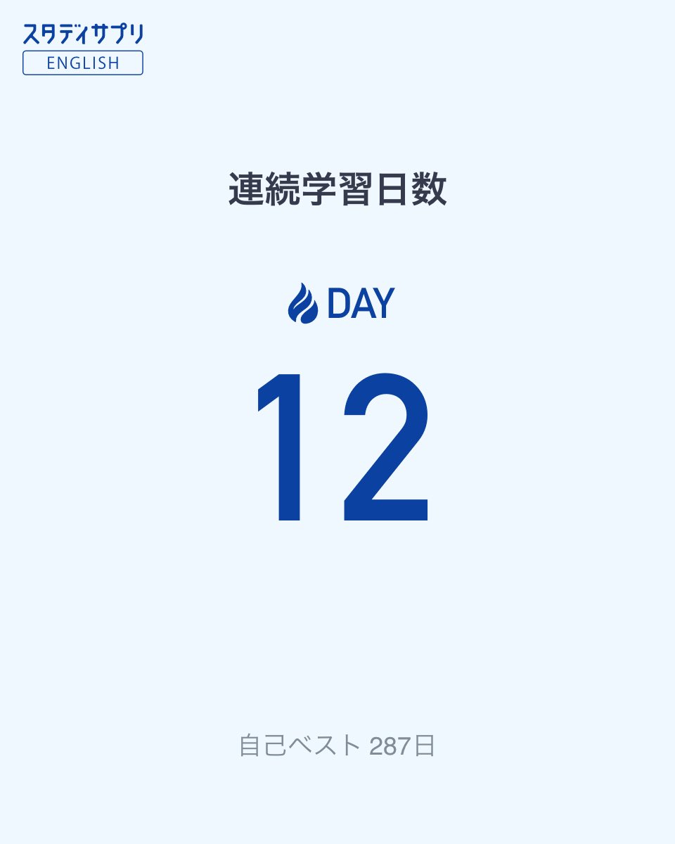 donzyo2's tweet photo. スタディサプリENGLISHで連続学習中！
#スタディサプリENGLISH
#スタサプ連続学習日数 https://t.co/a0fzsPnahi