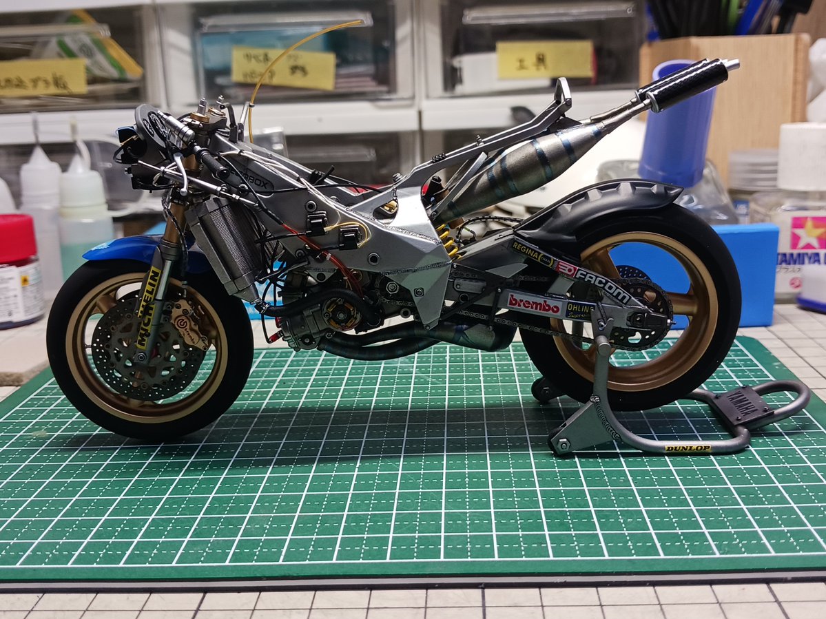 YZR500製作中 チャンバーの取付 来週の土曜日はn兄さんと雷後さんと