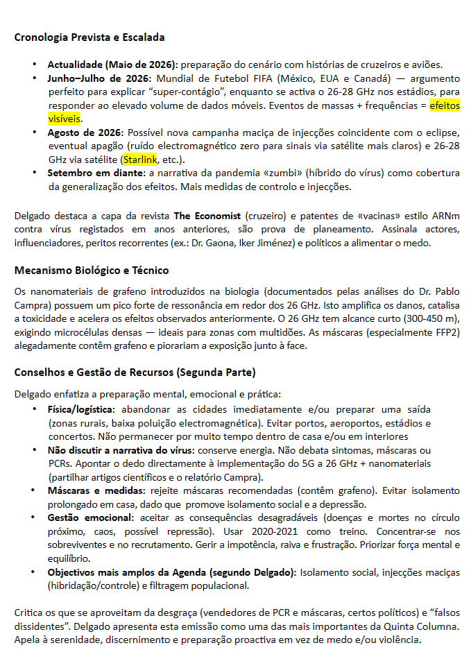 RestaurarPortug's tweet photo. A realidade por detrás do "vírus hanta" = 5G a 26 GHz
– Prog. 44 (Maio 09, 2026): https://t.co/3pbg8GBz2Z https://t.co/C4WJekPm0V