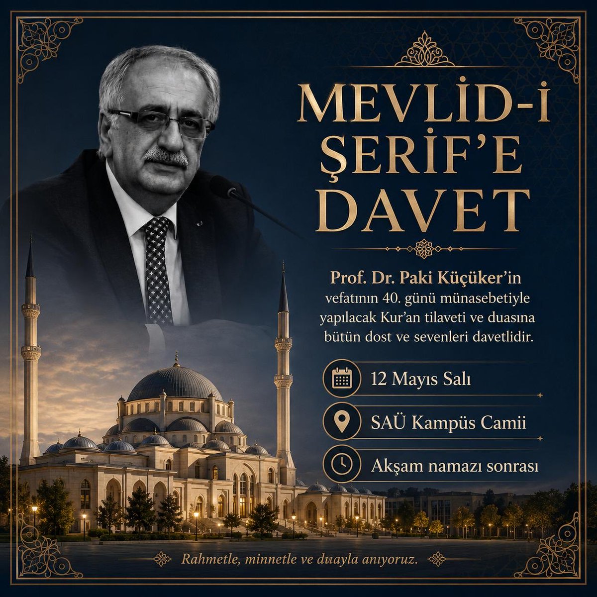 ucarhan's tweet photo. Merhum Prof. Dr. Paki Küçüker’i, vefatının kırkıncı gününde rahmetle, minnetle ve duayla anıyoruz. https://t.co/TPxvp4cpsd