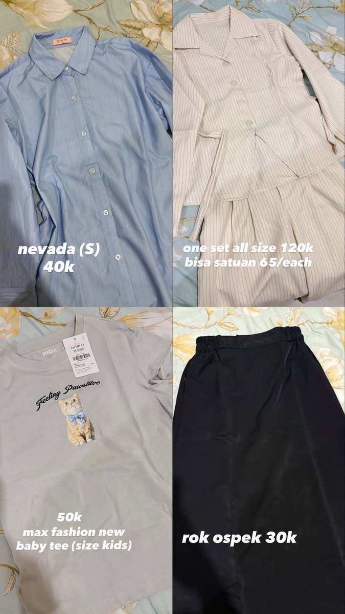 sugrary's tweet photo. WTS PRELOVED ada yang masih baru juga 
💸 start from 15k aja

colorbox, nevada, max fashion, kemeja, cardi, pants 

dom jogja, bisa 🍊 https://t.co/xdog563M4R