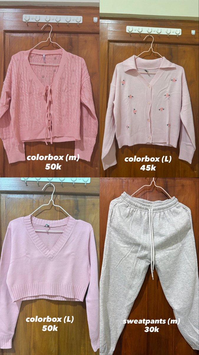 sugrary's tweet photo. WTS PRELOVED ada yang masih baru juga 
💸 start from 15k aja

colorbox, nevada, max fashion, kemeja, cardi, pants 

dom jogja, bisa 🍊 https://t.co/xdog563M4R