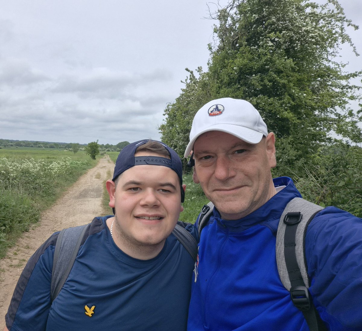 SBaxter77's tweet photo. My #Wingman @RaifeBaxter is doing 200km in May for @braintumourrsch &amp; asks if he can join me on a training #Hike for my #MightyHike #Marathon in June. So a cheeky little 14.5 mile country track loop this morning, not about time, about the distance for his challenge. Very proud. https://t.co/2O54LY4T1r